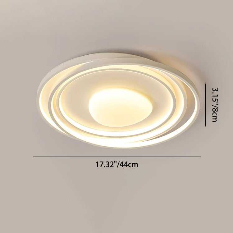 Modern Minimalist Round Iron Acrylic LED Flush Mount Ceiling Light for Living Room