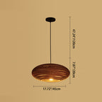 Contemporary Retro Paper Elliptic Spherical Bell Trapezoid Semicircle Polygonal 1-light Pendant Light for Dining Room BulbSquare
