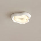 Modern Minimalist Cream Cloud Pe Iron LED Flush Mount Ceiling Light for Living Room