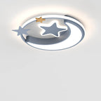 Creative Simplicity Star Moon Round LED Kids Flush Mount Ceiling Light
