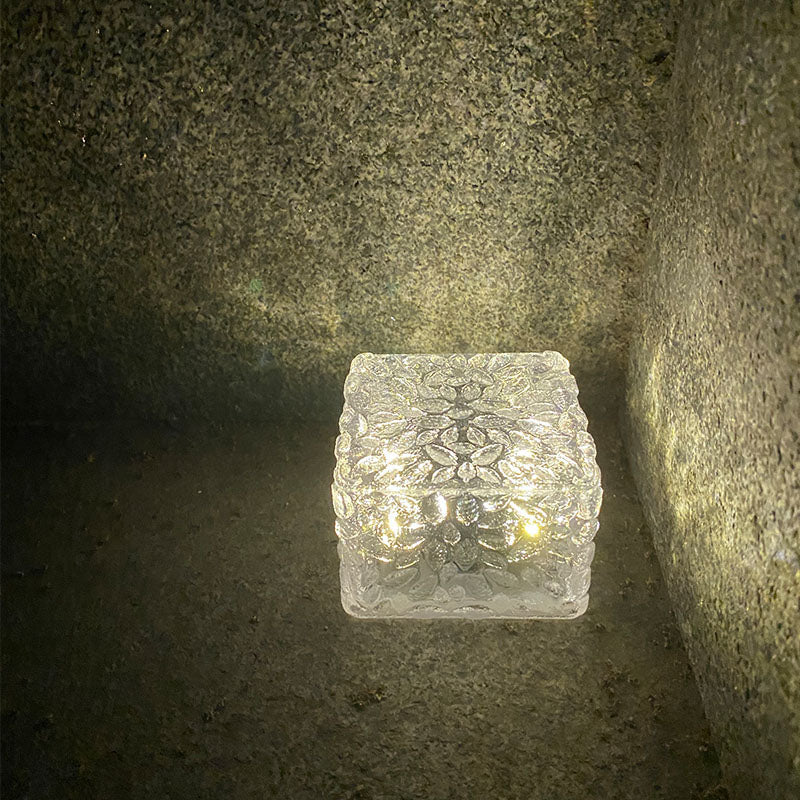 Modern Simplicity Solar ABS Plastic Ice Brick LED Outdoor Landscape Light For Outdoor Patio Lumendat