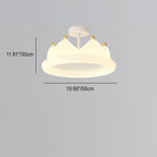 Contemporary Creative Kids Crown Iron Pe LED Semi-flush Mount Ceiling Light for Bedroom
