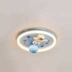 Lumendat Cartoon Creative Space Astronaut Resin LED Flush Mount Ceiling Light Lumendat
