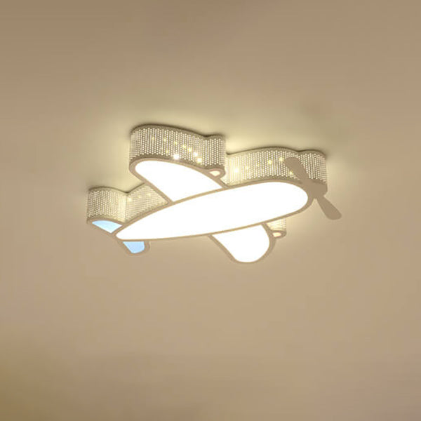 Lumendat Cartoon Creative Luminous Aircraft Design LED Flush Mount Ceiling Light Lumendat