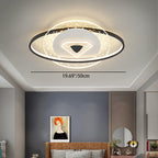Lumendat Contemporary Creative Kids Round Circle Diamond Iron Acrylic LED Flush Mount Ceiling Light For Bedroom Lumendat
