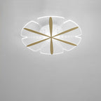 Modern Minimalist Acrylic Petal Round Gold LED Flush Mount Ceiling Light