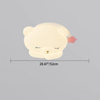 Lumendat Modern Art Deco Kids Iron PE Bear LED Flush Mount Ceiling Light For Bedroom Lumendat