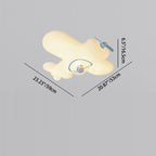 Lumendat Modern Simplicity Kids Plane Iron PE LED Flush Mount Ceiling Light For Bedroom Lumendat
