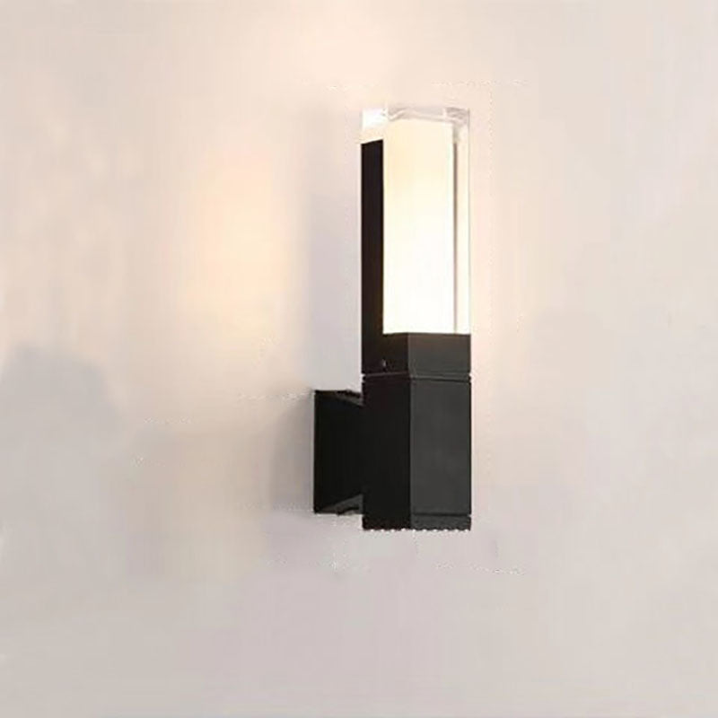 Outdoor Modern Waterproof Rectangular Column LED Wall Sconce Lamp Lumendat
