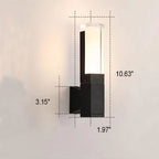 Outdoor Modern Waterproof Rectangular Column LED Wall Sconce Lamp Lumendat