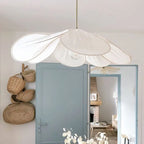 Contemporary Boho Petal Fabric Lampshade 1-light Pendant Light for Living Room BulbSquare