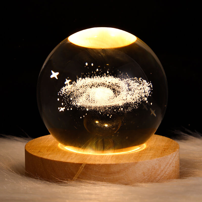 Contemporary Creative Star System Crystal Ball USB LED Night Light Table Lamp For Bedroom Lumendat