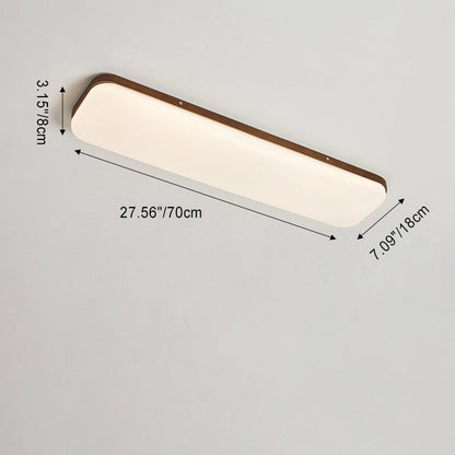 Modern Minimalist Rectangle Iron Acrylic LED Flush Mount Ceiling Light for Living Room