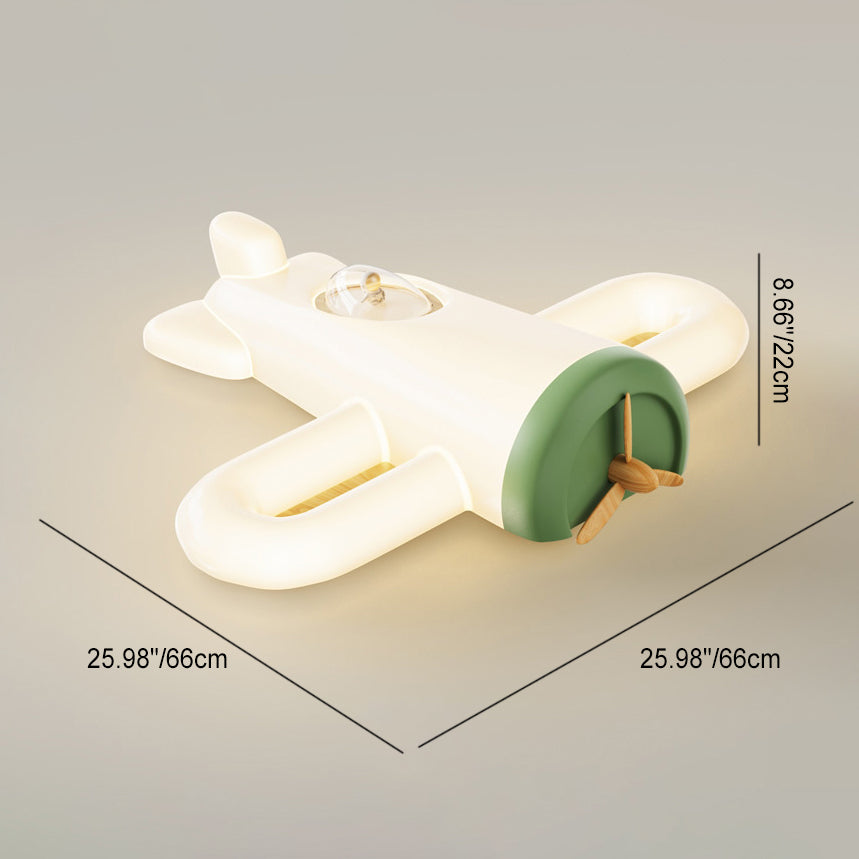 Lumendat Modern Simplicity Kids Iron PE Plane LED Flush Mount Ceiling Light For Bedroom Lumendat
