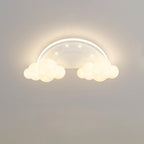 Lumendat Modern Art Deco Kids Iron PE Cloud Rainbow Semicircular Astronaut LED Flush Mount Ceiling Light For Bedroom Lumendat