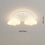 Lumendat Modern Art Deco Kids Iron PE Cloud Rainbow Semicircular Astronaut LED Flush Mount Ceiling Light For Bedroom Lumendat