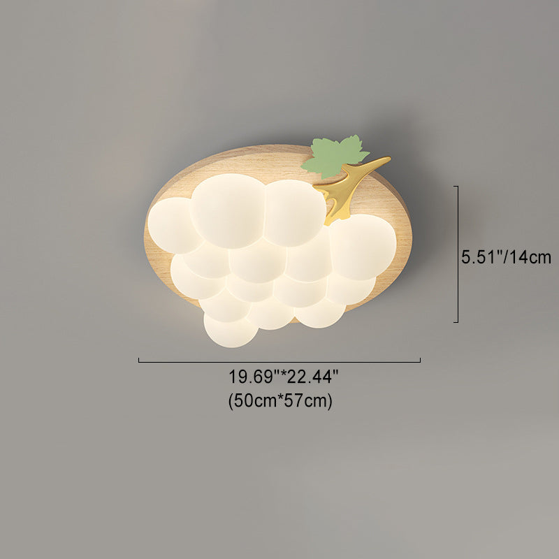 Lumendat Contemporary Creative Kids Grape Iron Plastic LED Flush Mount Ceiling Light For Bedroom Lumendat