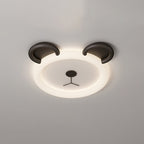 Lumendat Contemporary Creative Cartoon Panda PE Resin LED Kids Flush Mount Ceiling Light For Bedroom Lumendat