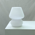 Modern Minimalist Striped Mushroom Glass 1-Light Table Lamp Lumendat