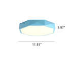 Nordic Macaron Diamond Geometry Iron Acrylic LED Flush Mount Ceiling Light BulbSquare