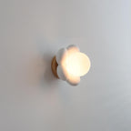 Modern Creative Flowers Shape Glass Ceramic 1-Light Kids Wall Sconce Lamp Lumendat