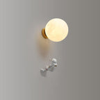 Contemporary Creative Orb Astronaut Iron Resin 1-Light Wall Sconce Lamp For Bedroom
