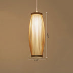 Creative Bamboo Weaving Lantern 1-light Pendant Light BulbSquare