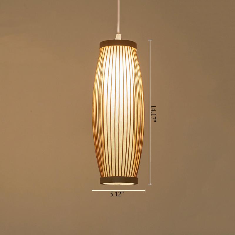 Creative Bamboo Weaving Lantern 1-light Pendant Light