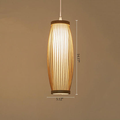 Creative Bamboo Weaving Lantern 1-light Pendant Light