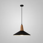 Nordic Minimalist Macaron Solid Color Aluminum Wood 1-light Pendant Light BulbSquare