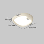 Lumendat Contemporary Nordic Kids Iron Resin Acrylic Penguin LED Flush Mount Ceiling Light For Bedroom Lumendat