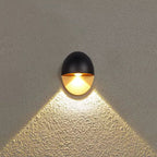Modern Minimalist Oval Shape Aluminum Outdoor Waterproof LED Wall Sconce Lamp for Outdoor Patio Lumendat