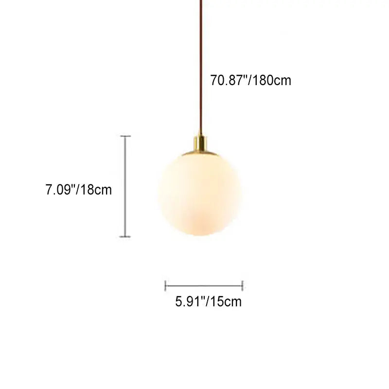 Nordic Minimalist White Orb 1-light Pendant Light Lumendat