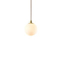Nordic Minimalist Milky White Glass Ball 1-light Pendant Light BulbSquare