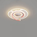 Lumendat Modern Creative Kids Resin Lunar Astronaut LED Flush Mount Ceiling Light Lumendat