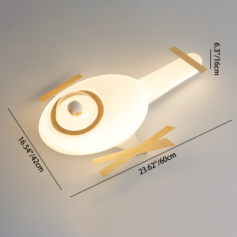 Lumendat Modern Minimalist Kids Airplane Iron PE LED Flush Mount Ceiling Light For Bedroom Lumendat