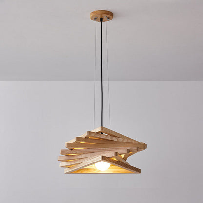Modern Minimalist Creative Log Triangle 1-light Pendant Light