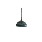 Vintage Ceramic Lattice Design 1 - Light Pendant Light BulbSquare