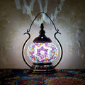 Moroccan Stained Glass Round Pot USB Rechargeable LED Portable Table Lamp Lumendat