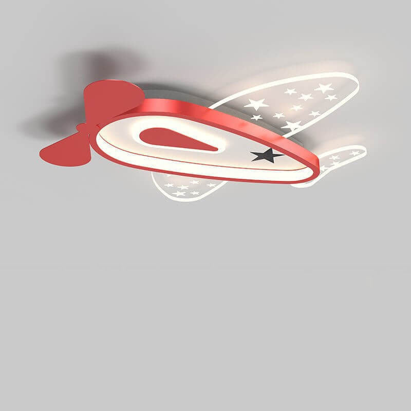 Lumendat Cartoon Creative Aircraft Iron Acrylic Kids LED Flush Mount Ceiling Light Lumendat