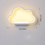 Lumendat Contemporary Simplicity Aluminum Cloud Frame Silicone Strip LED Kids Wall Sconce Lamp For Bedroom Lumendat
