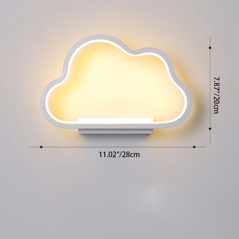 Lumendat Contemporary Simplicity Aluminum Cloud Frame Silicone Strip LED Kids Wall Sconce Lamp For Bedroom Lumendat