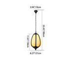 Modern Art Deco Cast Aluminum Oval Pumpkin 1-light Pendant Light for Outdoor Patio BulbSquare