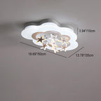 Lumendat Contemporary Nordic Star Decor Cloud Acrylic Shade LED Kids Flush Mount Ceiling Light For Bedroom Lumendat