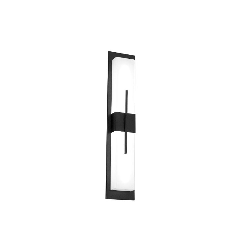 Outdoor Minimalist Rectangular Stainless Steel Acrylic LED Waterproof Wall Sconce Lamp Lumendat