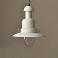 Scandinavian Industrial Iron Lacquered Round 1-light Pendant Light BulbSquare