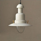 Scandinavian Industrial Iron Lacquered Round 1-light Pendant Light BulbSquare
