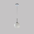 Vintage French Glass Round Tart 1-light Pendant Light Lumendat