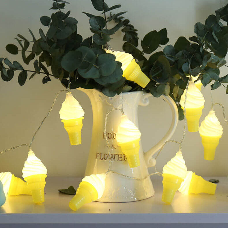Modern Creative Ice Cream Children LED USB Battery Decoration String Lights Lumendat