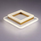 Nordic Simple Acrylic Square Circle Iron LED Flush Mount Ceiling Light BulbSquare